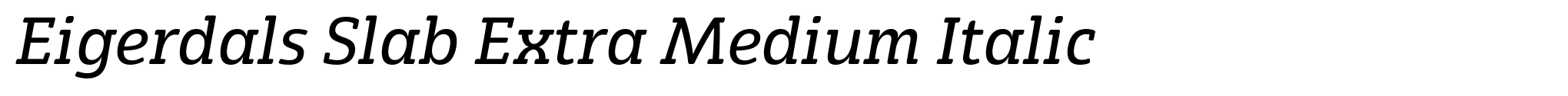 Eigerdals Slab Extra Medium Italic image